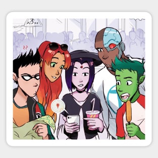 Teen Titans in The City Sticker